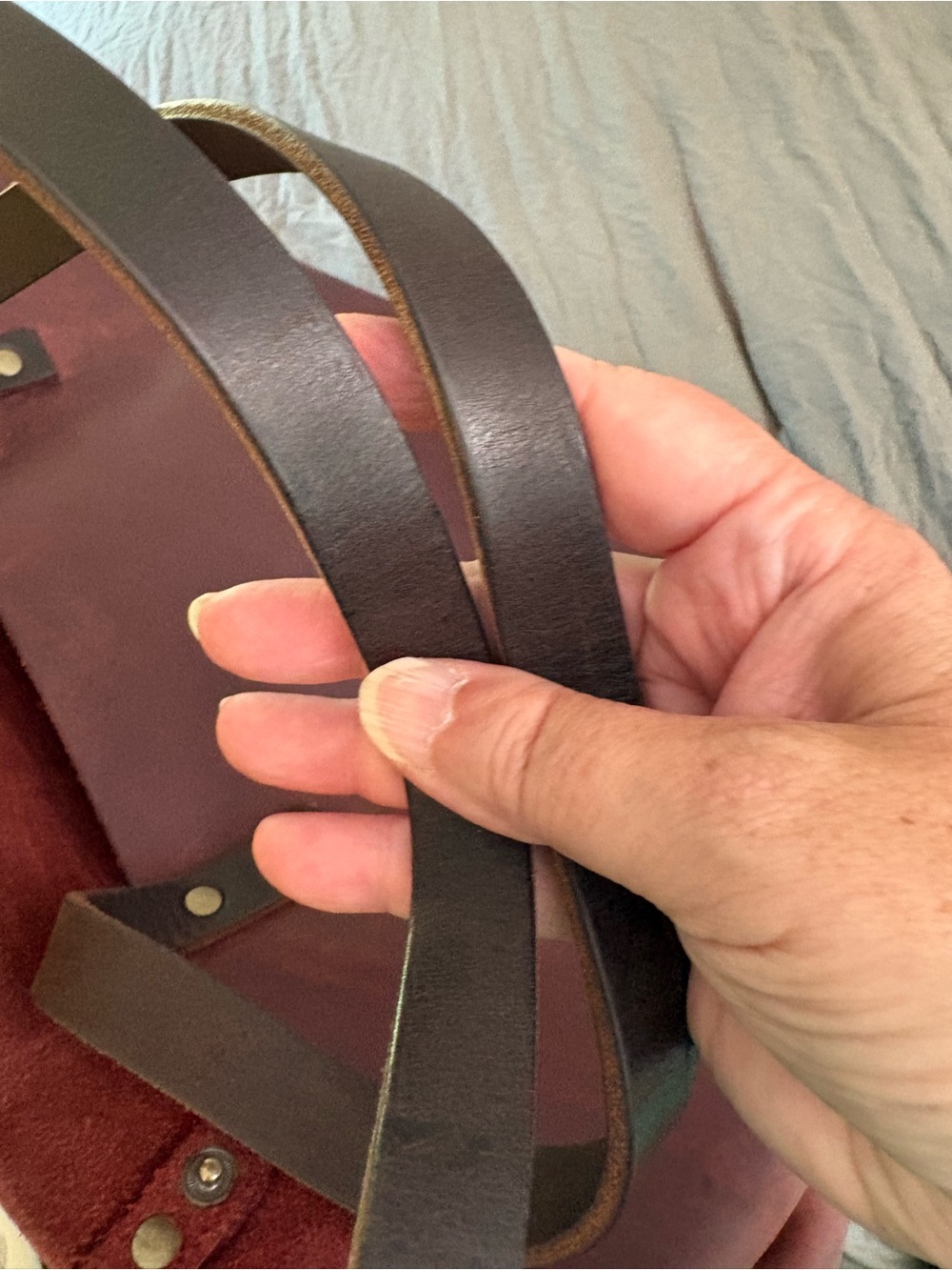 Portland Leather Goods Large Classic Tote Bag. - Picture 7 of 16